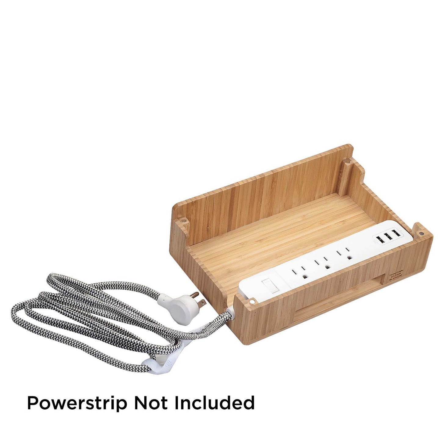MobileVision Bamboo Charging Station &amp; Multi Device Organizer Slim Version for Smartphones, Tablets, and Laptops