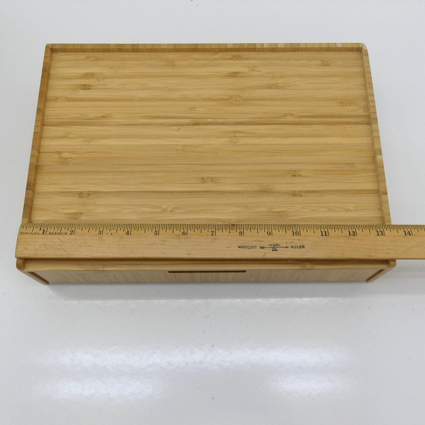 Set of 2 Bamboo Monitor Stands with Pull-Out Storage Drawers – Stackable Desktop Organizer
